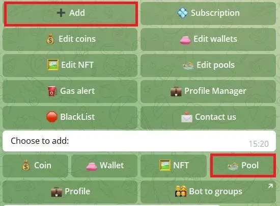 EtherDrops add liquidity pool menu