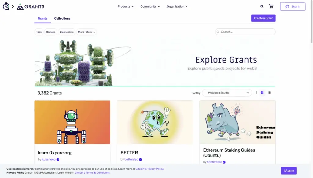 Donate on Gitcoin