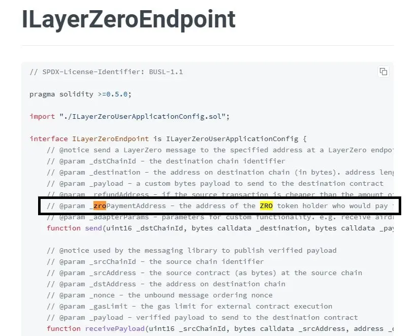 Historical LayerZero ZRO token reference