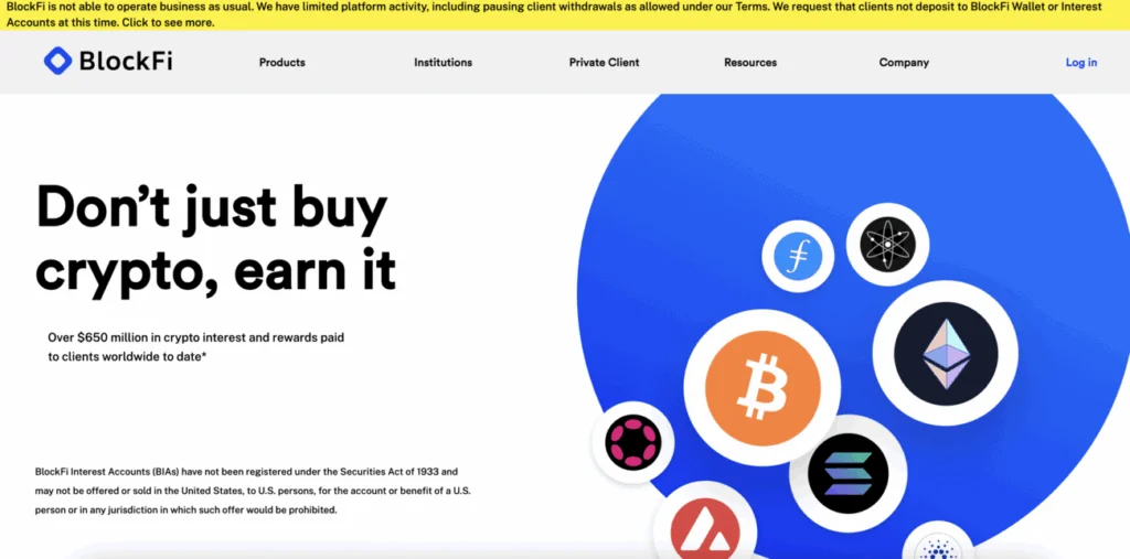 BlockFi suspends withdrawals