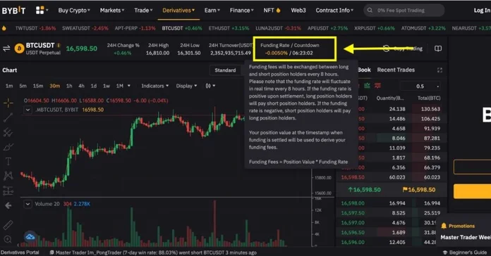 Bybit funding rate and countdown