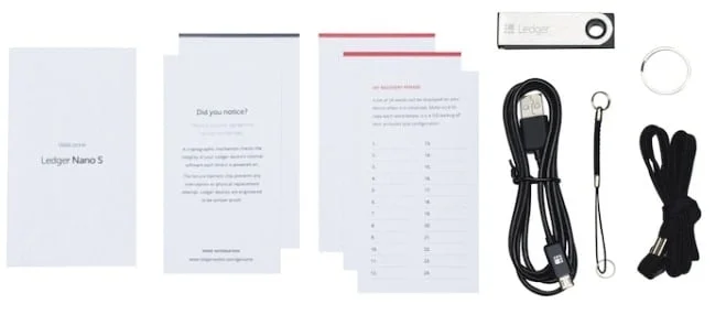 Inside the Ledger Nano S box