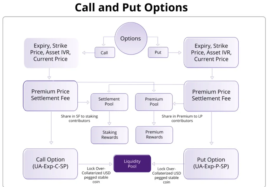 Oddz Finance products- call and put options