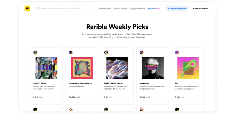 Rarible weekly picks