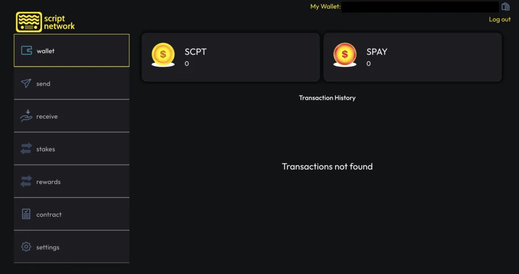 Script Network wallet