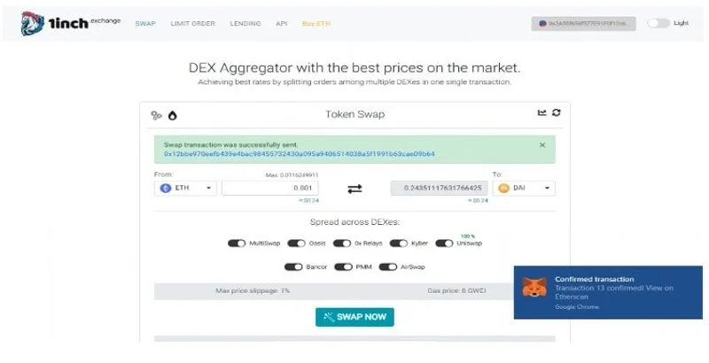 Transaction successful