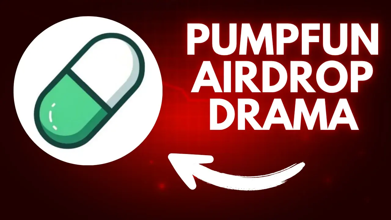 Locked teal distribution box and blank claim cards illustrating the uncertain PUMP airdrop