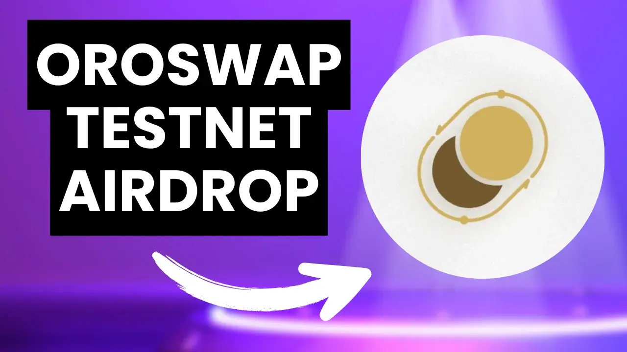 Mineral tiles passing through a teal testing gate, illustrating Oroswap swaps and reward checkpoints