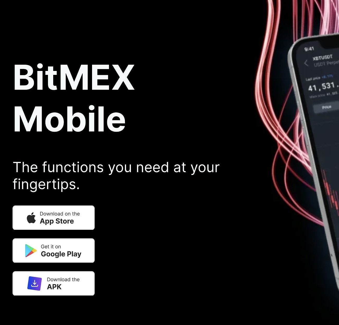 BitMEX mobile application