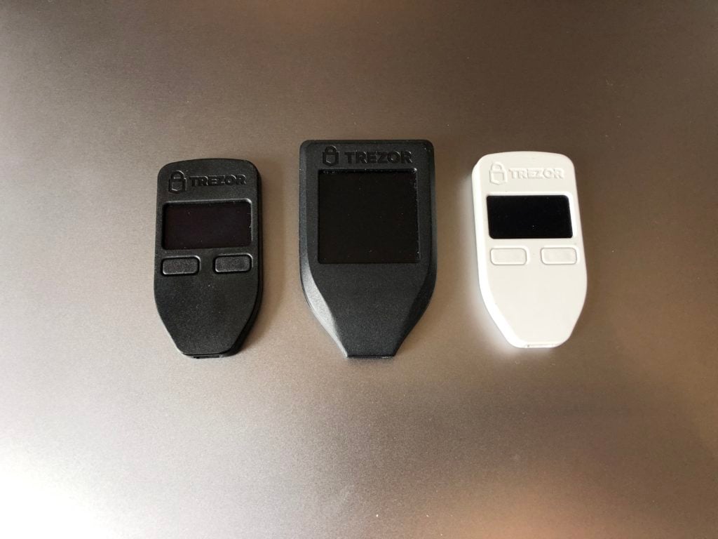 Trezor side by side