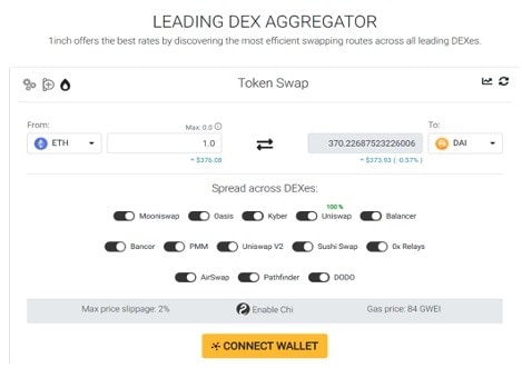 Swap tokens