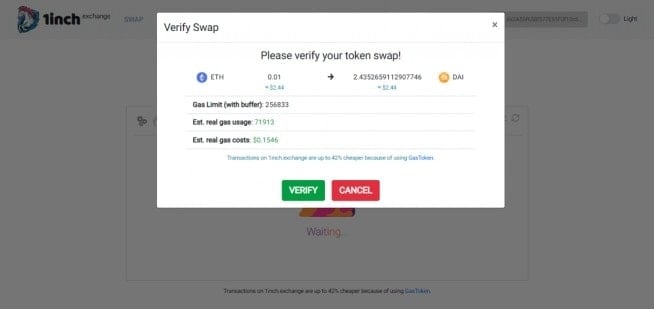 verify your token swap