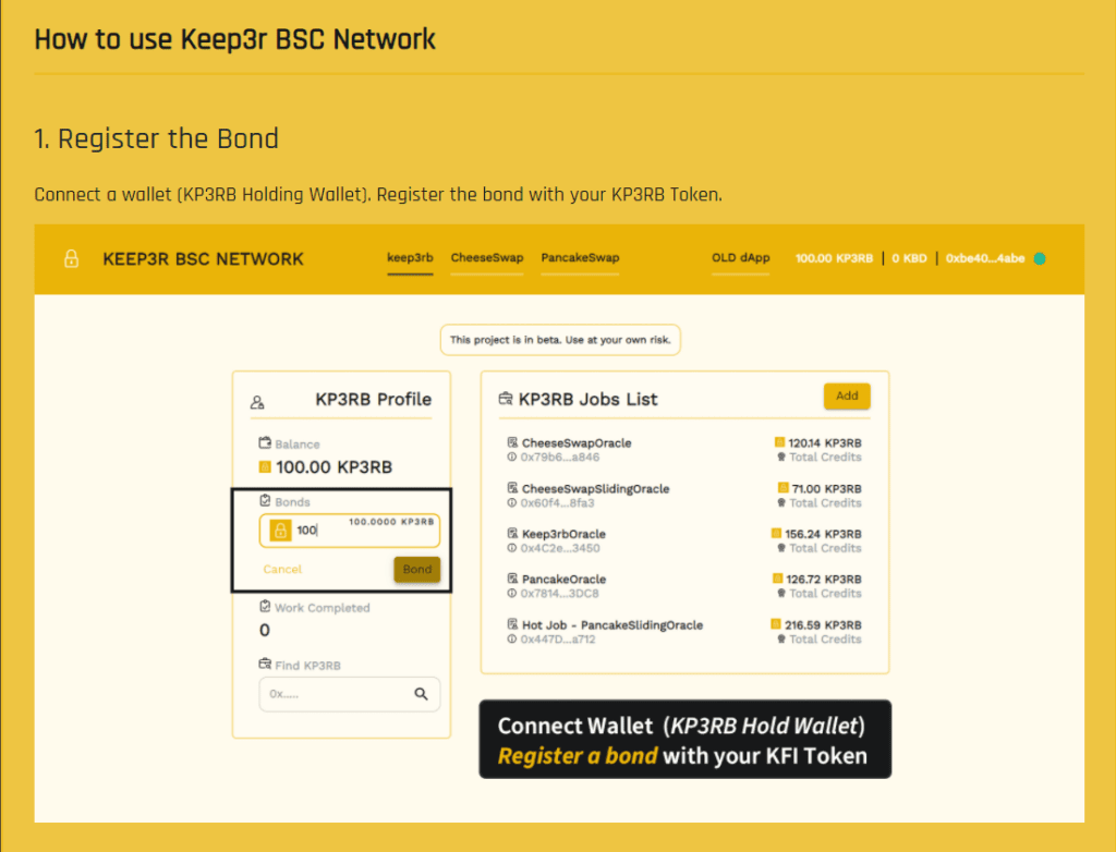 how to use keep3r bsc network