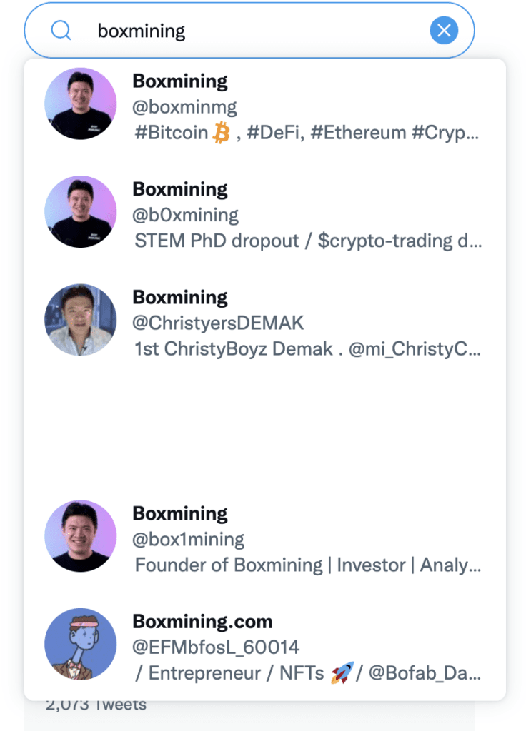 Fake Boxmining accounts