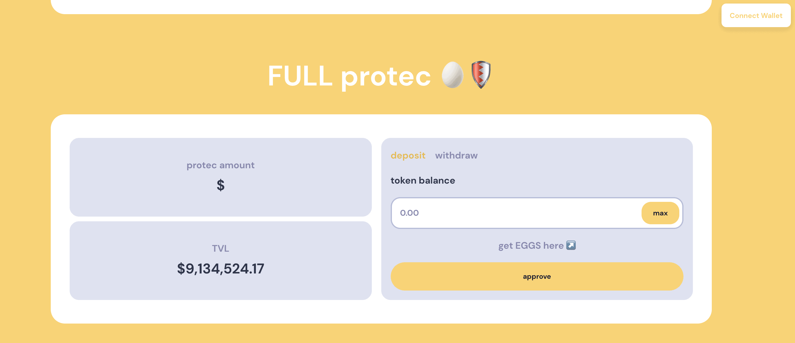 Stake and withdraw $EGGS